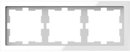 Рамка универсальная Schneider Electric Merten D-Life 3-м. стекло белый кристалл  картинка